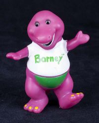 Barney the Dinosaur Wearing White T-Shirt PVC Figure Lyons Group